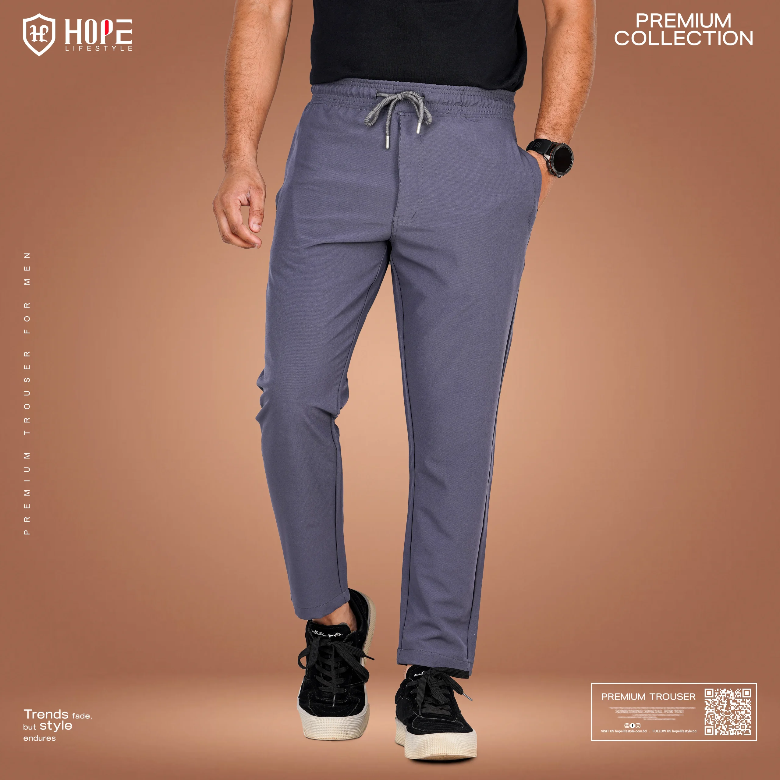 HP-635 Hope Lifestyle Premium Trouser Combo- Black & Anther - Image 2