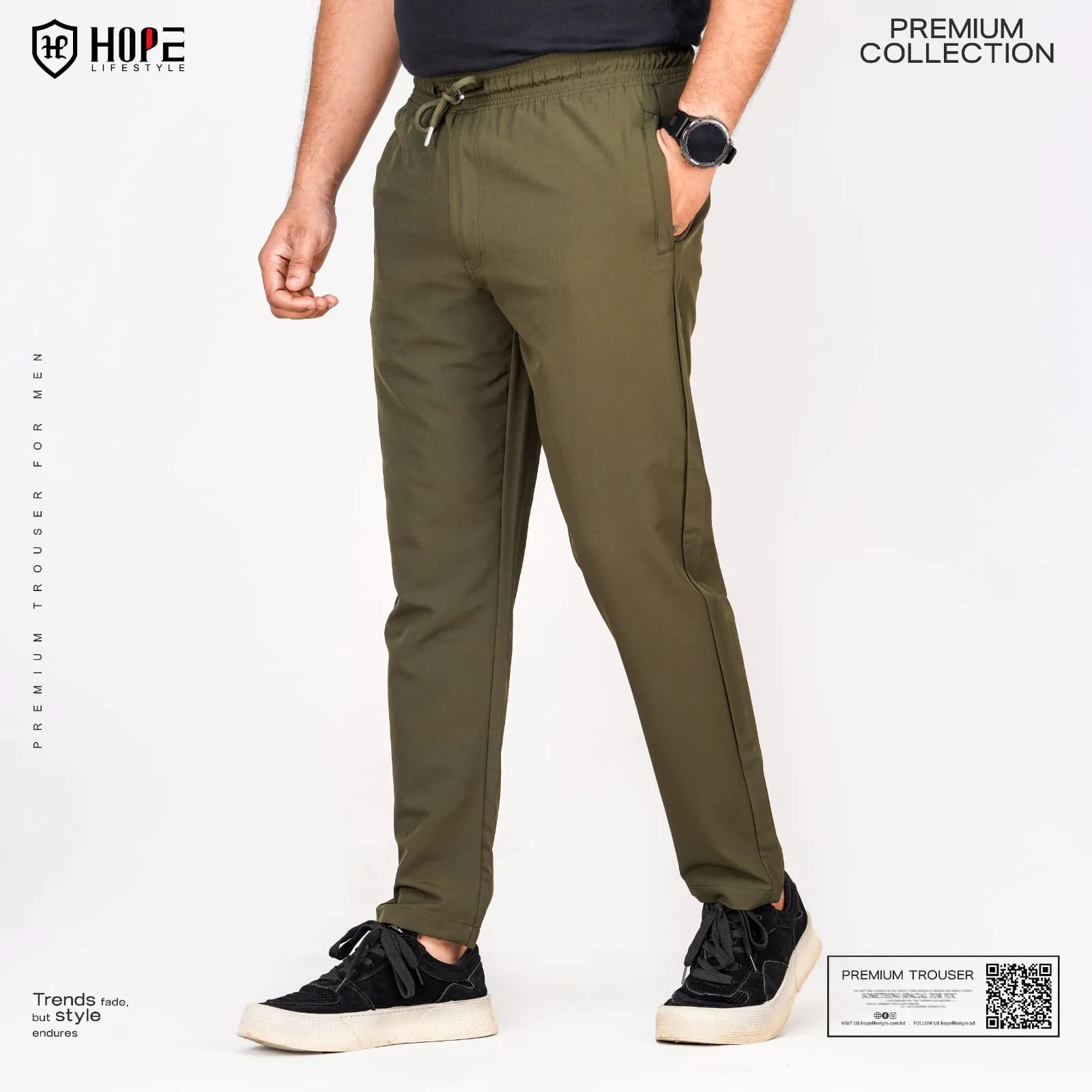 HP-635 Hope Lifestyle Premium Trouser- Olive - Image 2