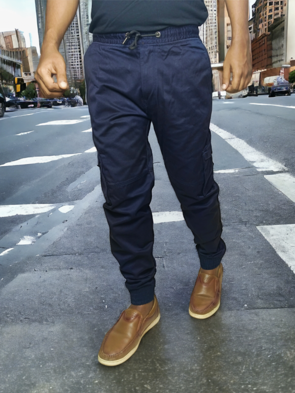 HP-488 Twill Cargo Pants- Navy Blue - Image 3