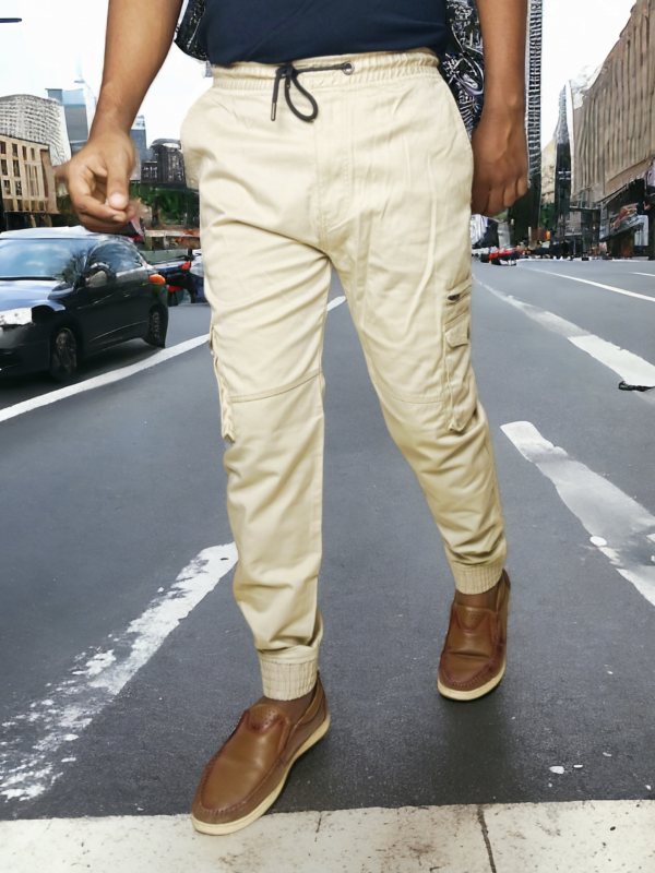 HP-488 Twill Cargo Pants- Off White - Image 3