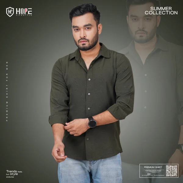 HP-816 Premium Shirt- Olive