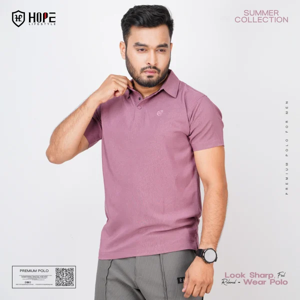 HP-817 Premium Polo T-Shirt- Light Palm - Image 2