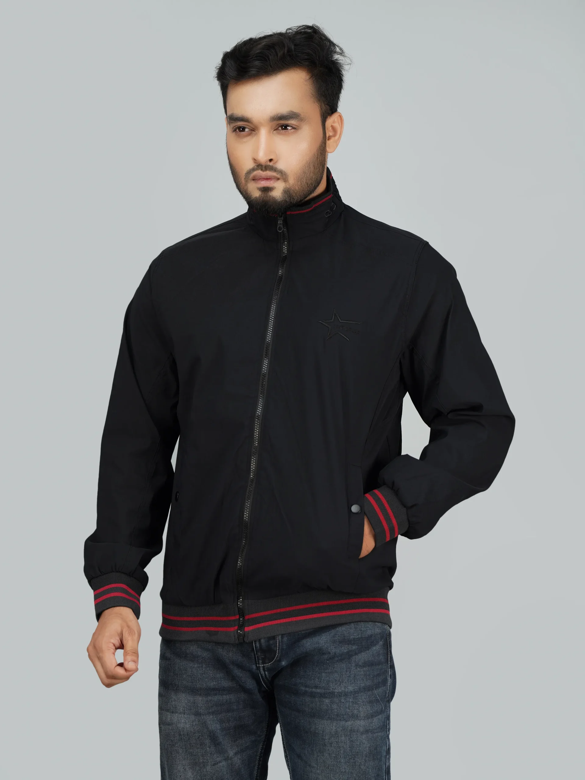 HP-612 Men's Premium jacket- Black - Image 4
