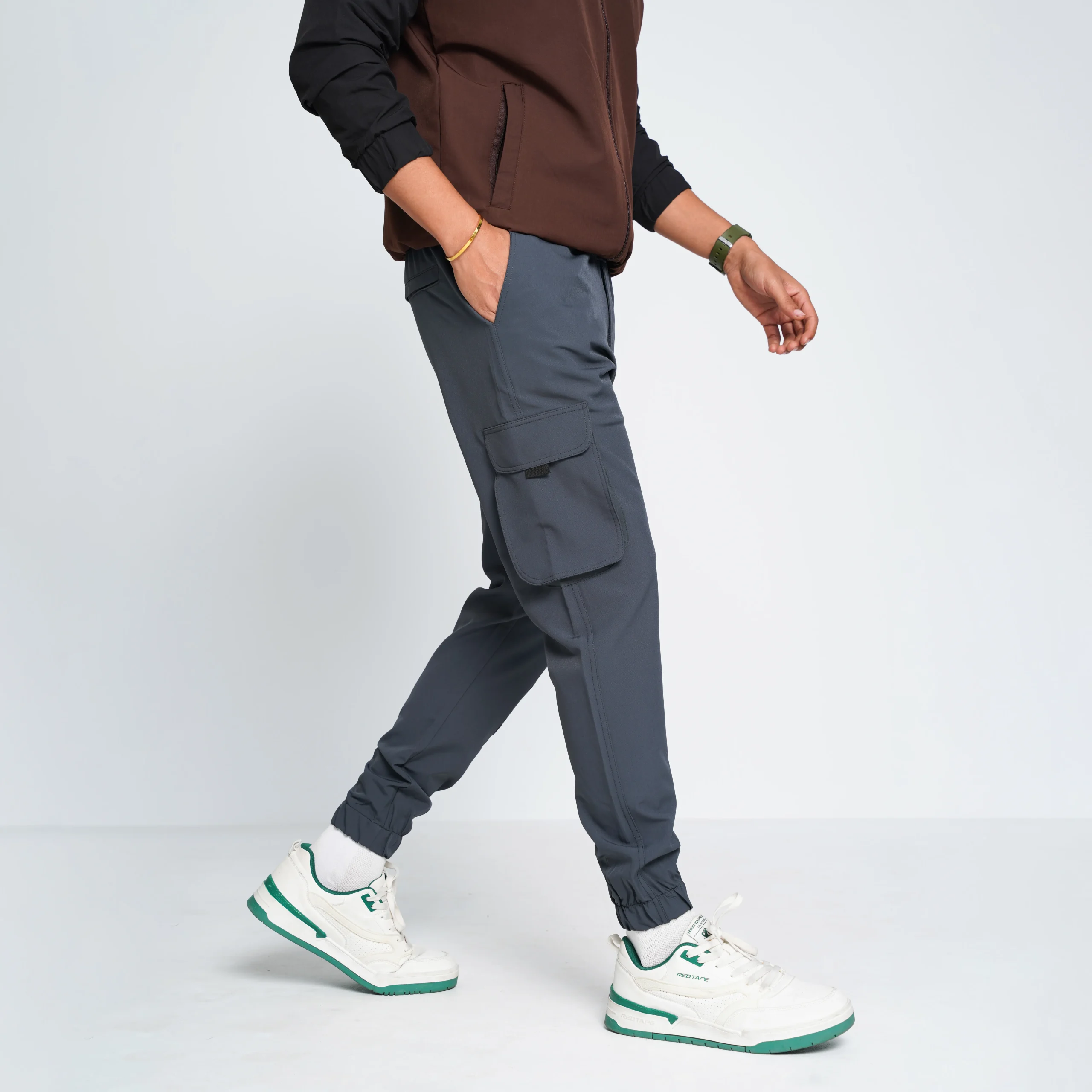 HP-861 Premium Imported Cargo Joggers- Anther - Image 3