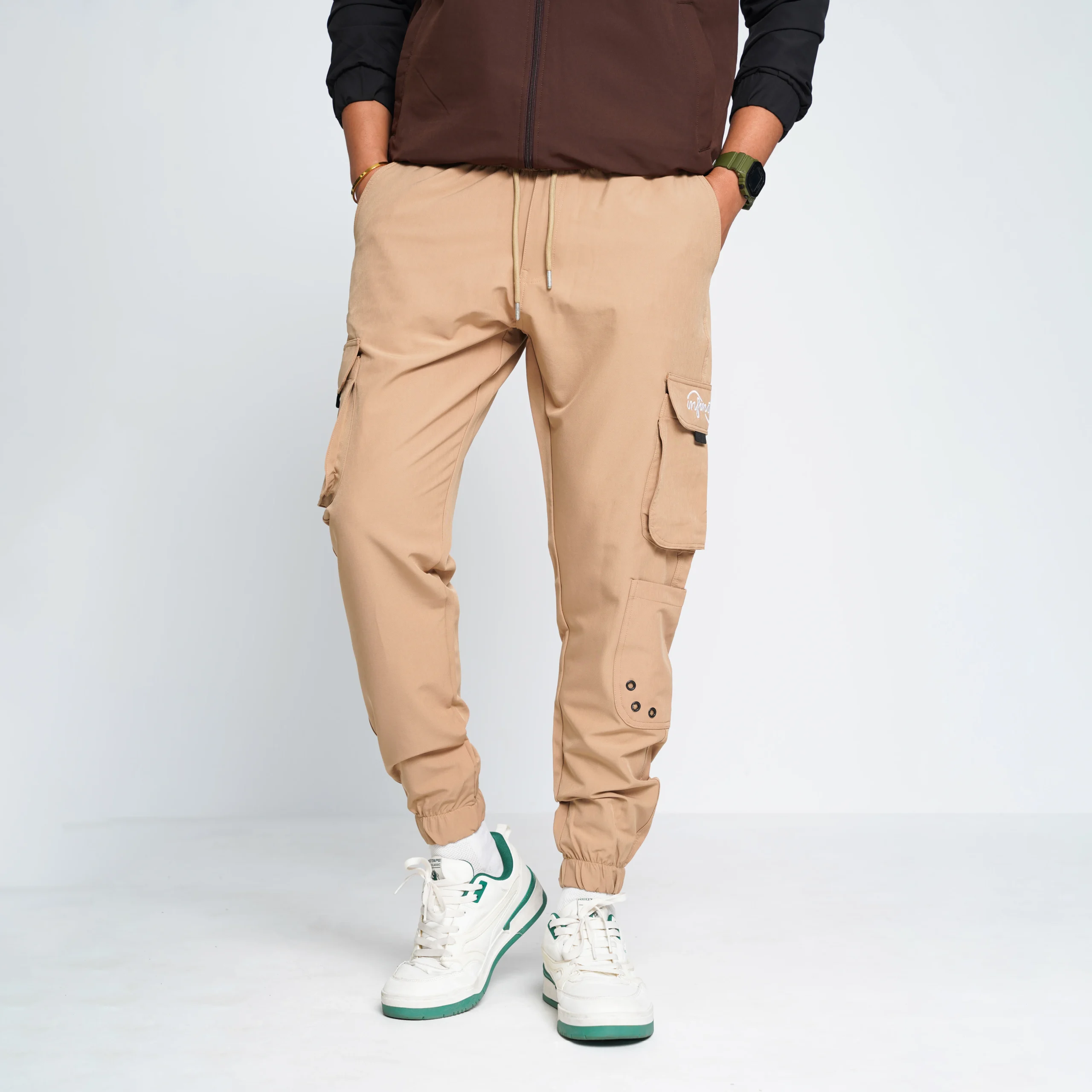 HP-861 Premium Imported Cargo Joggers- Brown - Image 3