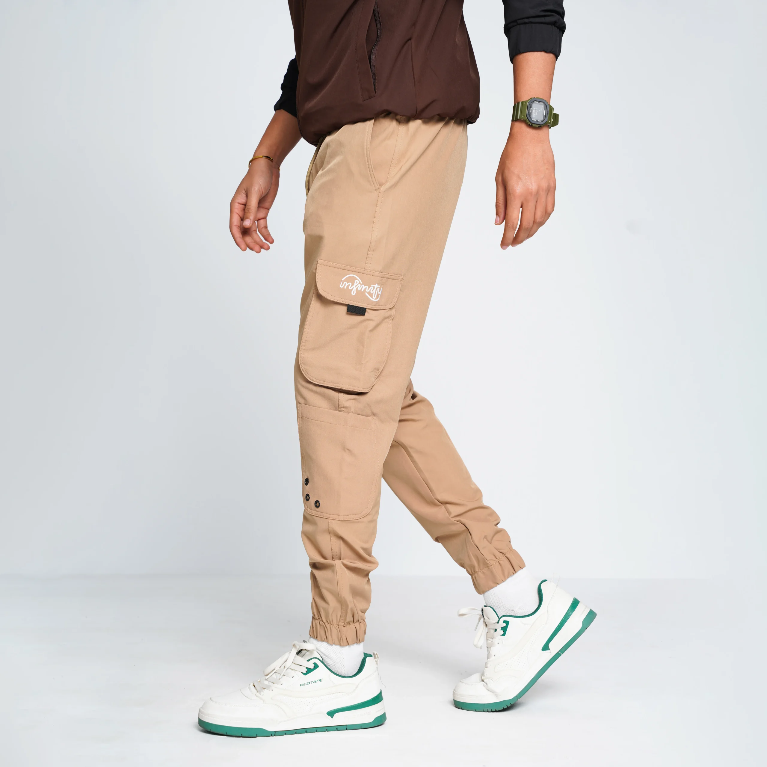 HP-861 Premium Imported Cargo Joggers- Brown