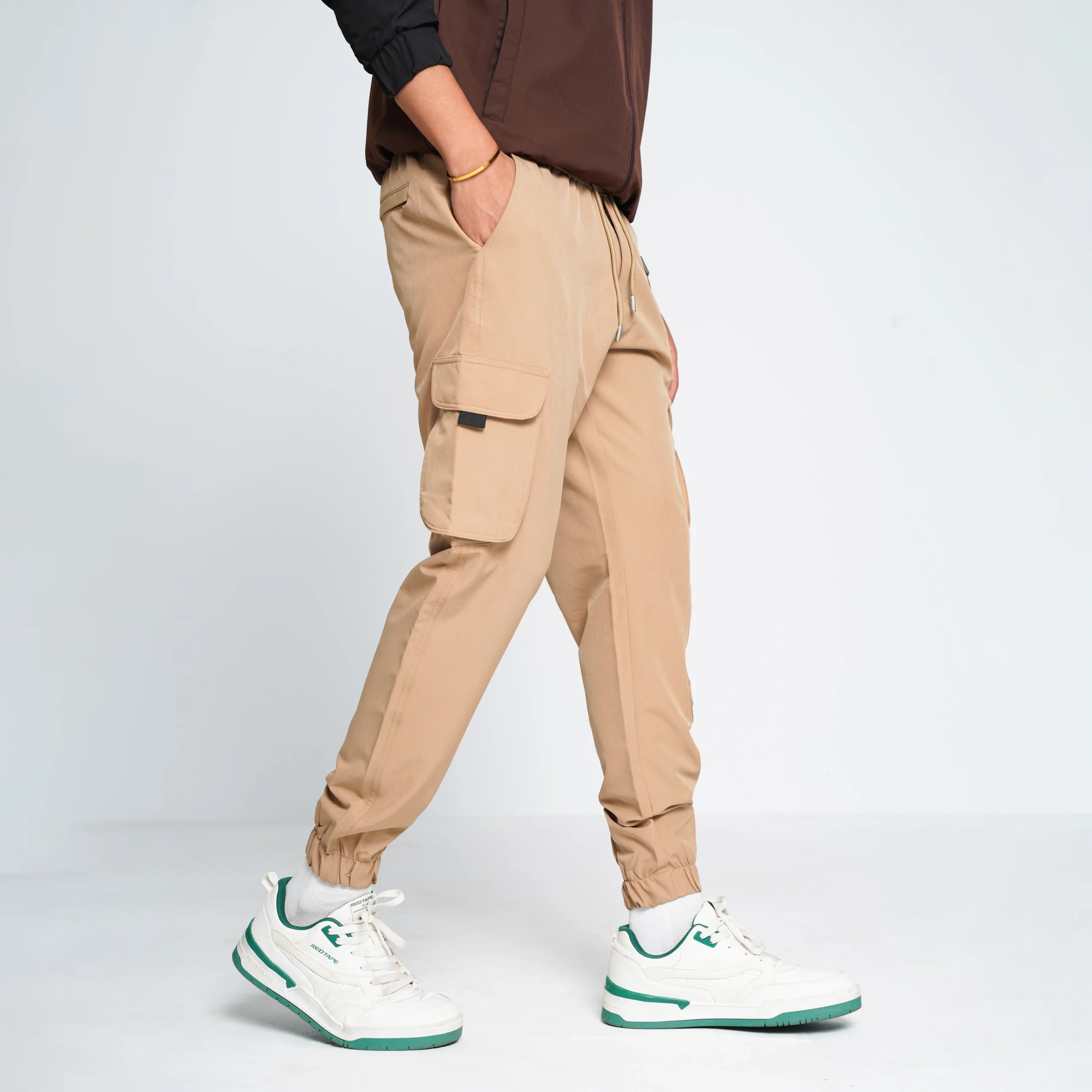 HP-861 Premium Imported Cargo Joggers- Brown - Image 2