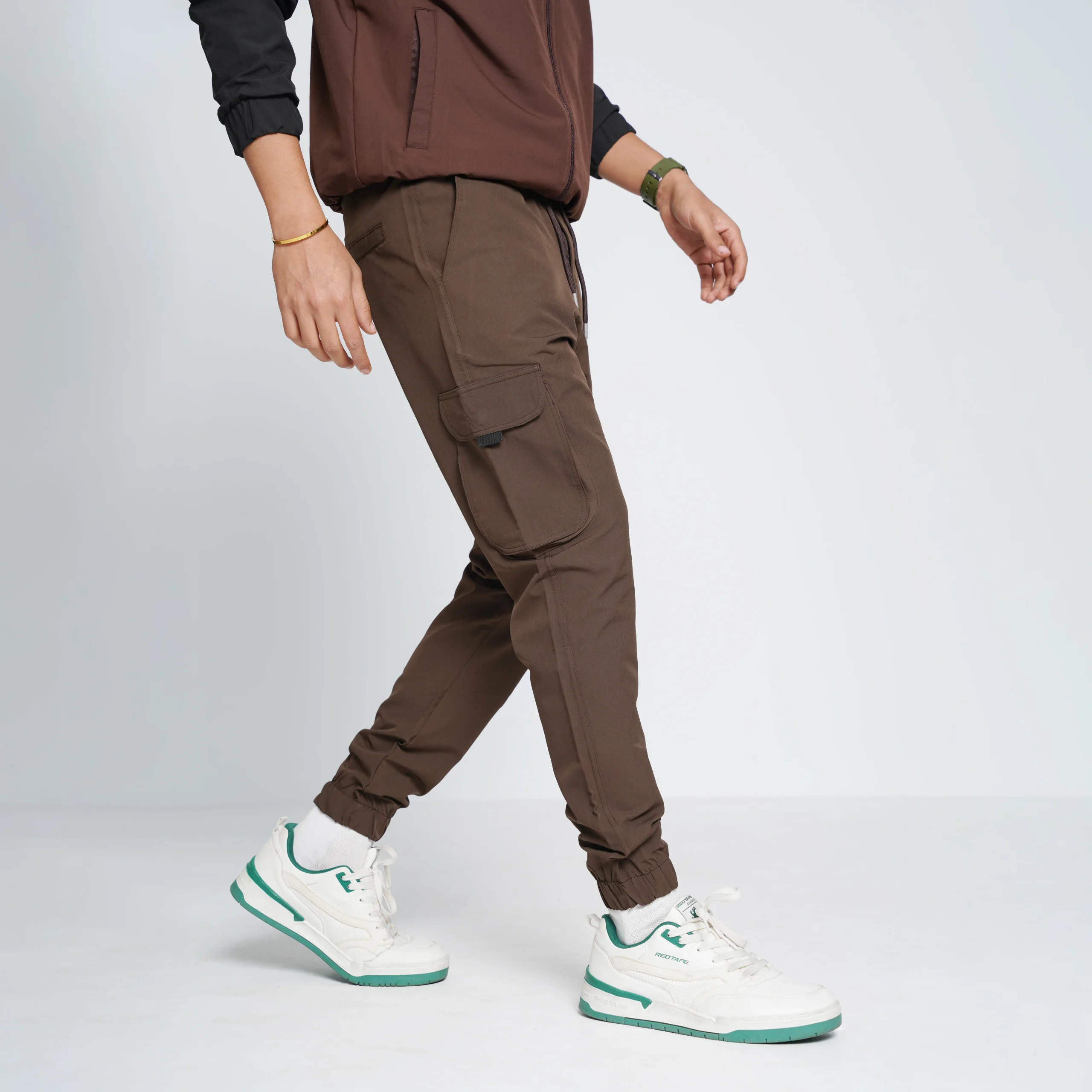 HP-861 Premium Imported Cargo Joggers- Coffee - Image 2