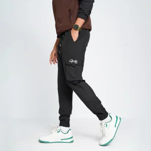 HP-861 Premium Imported Cargo Joggers- Black