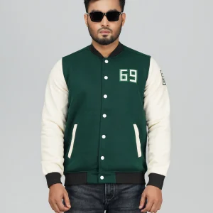 HP-629 Men's Premium University Jacket- Green