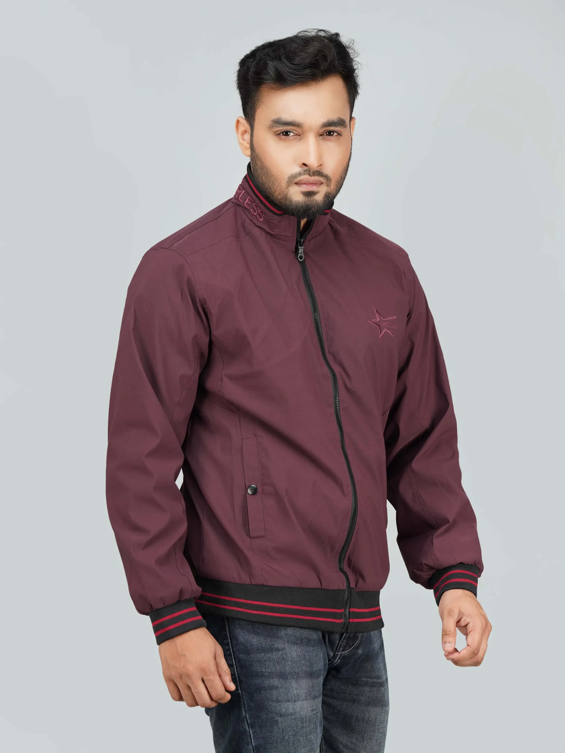 HP-612 Men's Premium jacket- Maroon - Image 3