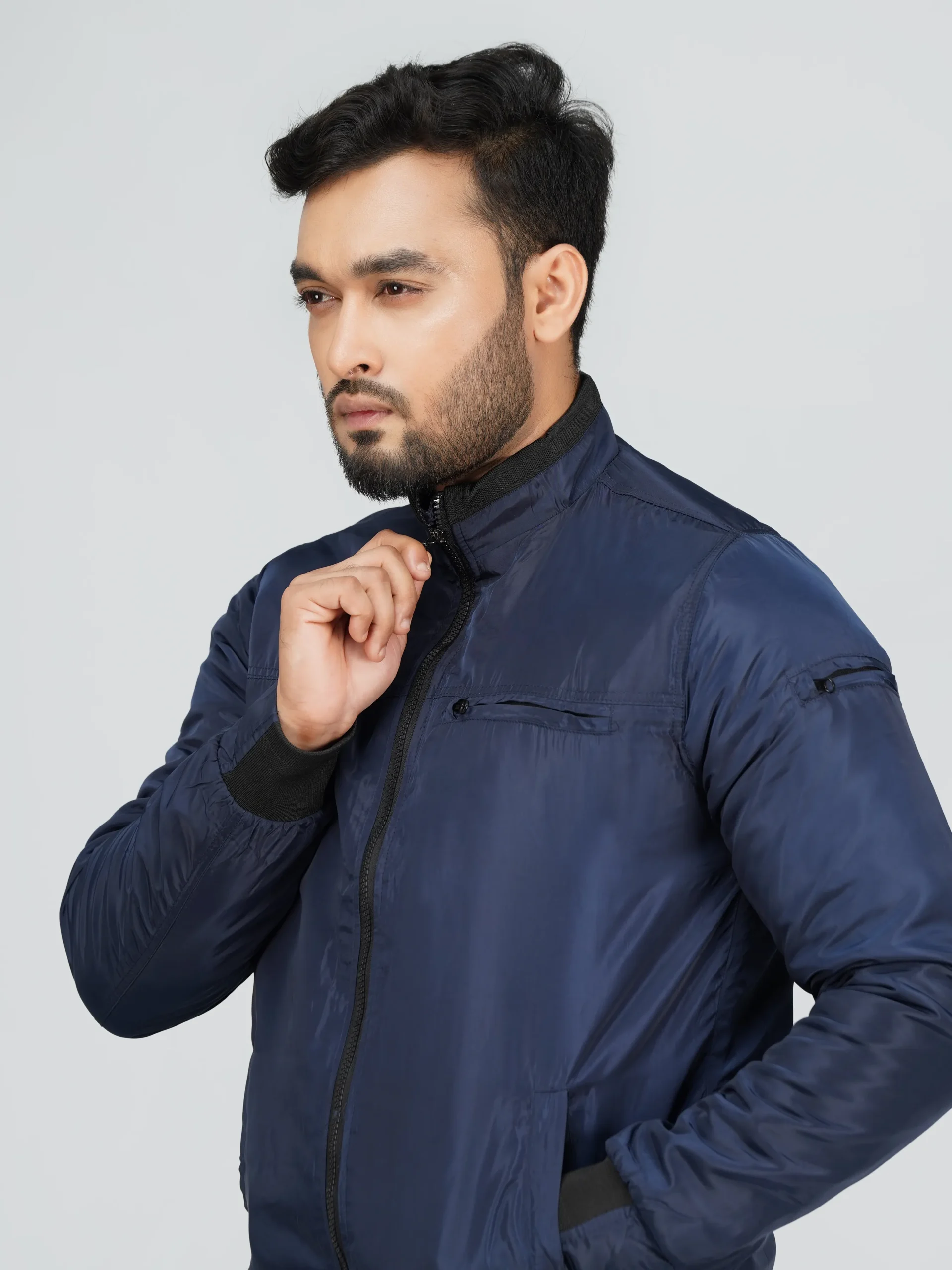 HP-630 Men's Premium Jacket- Navy Blue - Image 3
