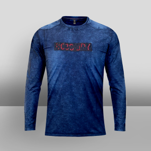 HP-364 Knit Denim Full Sleeve T-Shirt- Navy